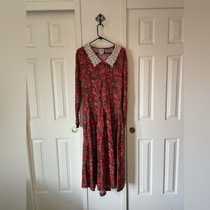 Vintage Laura Ashley harvest maxi dress
